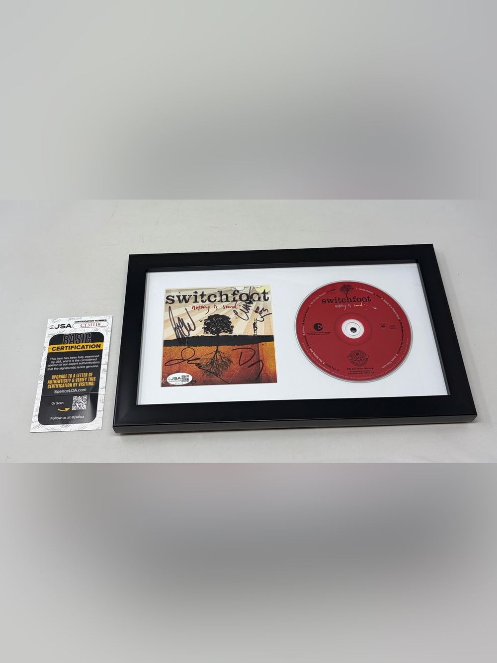 Switchfoot signed Nothing Is Sound CD Cover Framed JSA COA